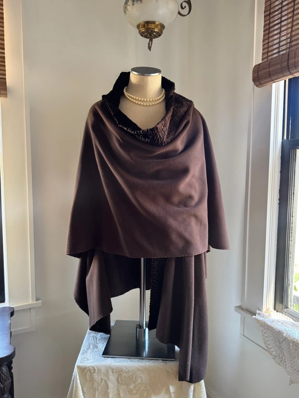 Vintage Preston & York Chocolate Brown Cape